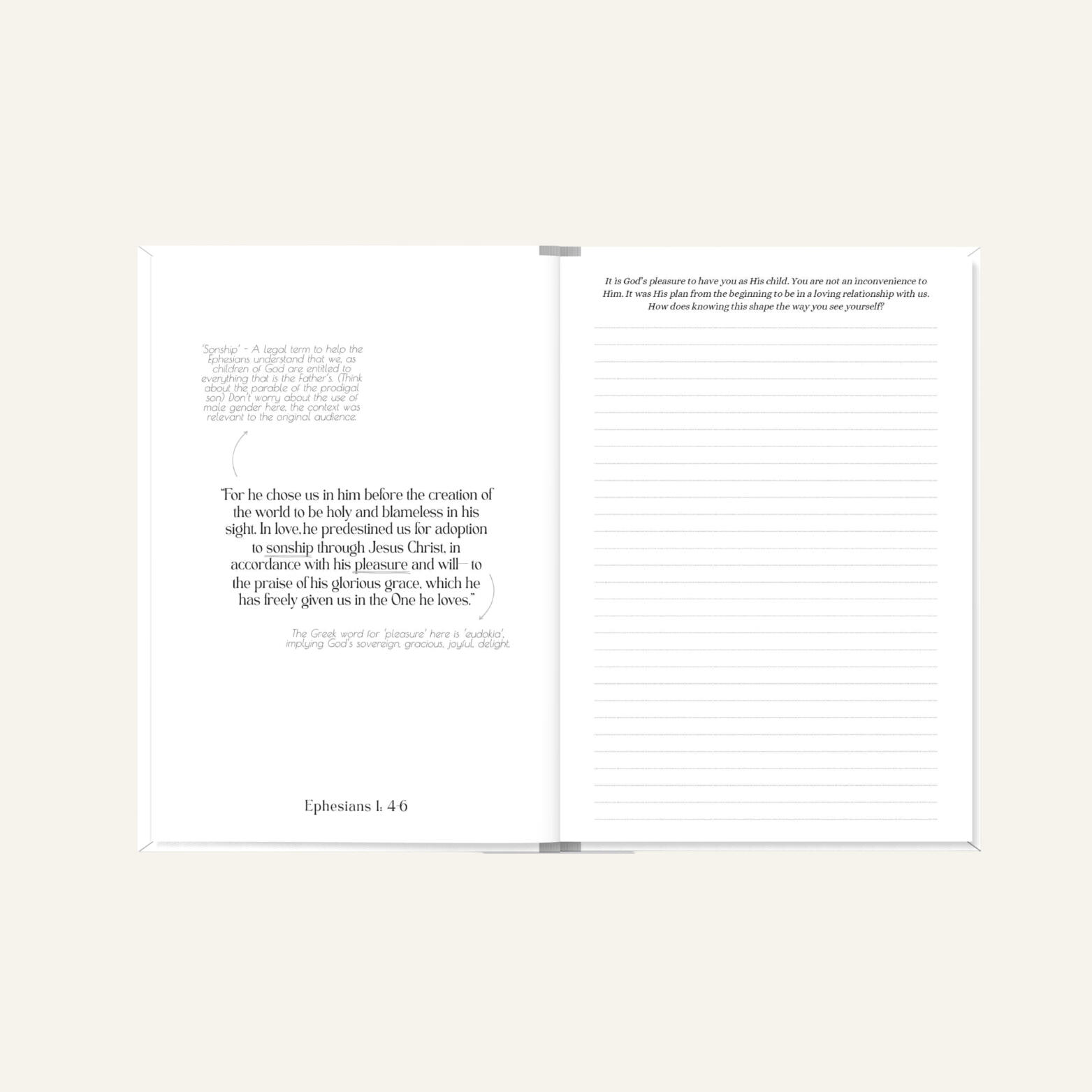 Depth Without the Overwhelm Flay lay of She Believed Identity Journal annotated scripture